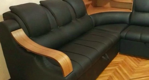 Перетяжка кожаного дивана. Коммунарка